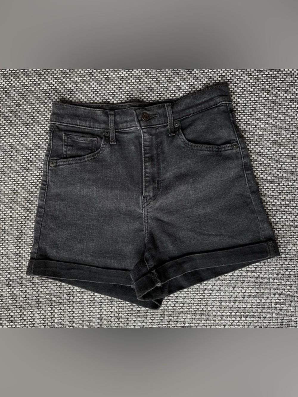 Levi’s Mile High Black Denim Shorts - Size 28